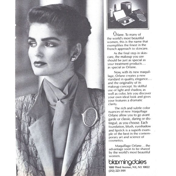 1982 Orlane Makeup Ad La Nouveau Maquillage Paris 1980s Vintage Print Ad 9 inch - Picture 3 of 4